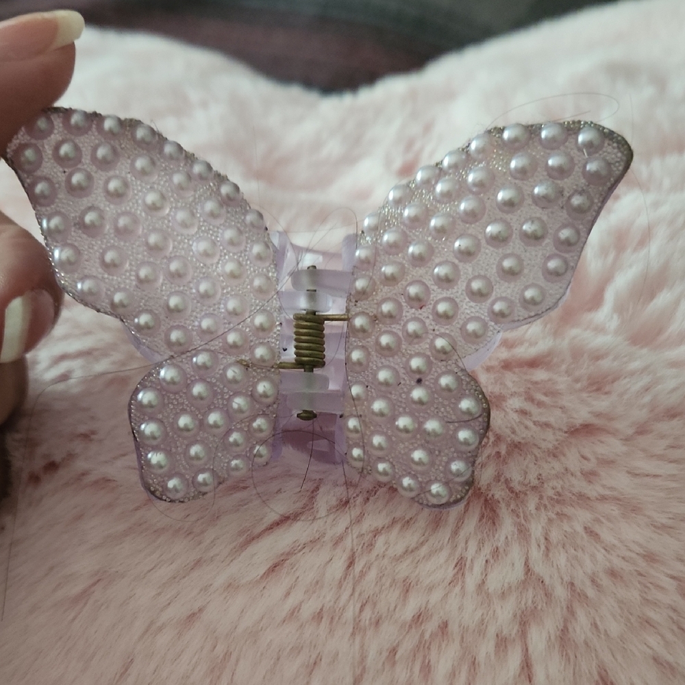 Pearl Butterfly Hair Clip for Kids